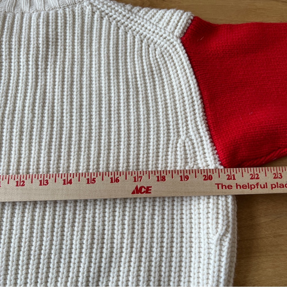 ❤️SOLD❤️ TORY BURCH SPORT MERINO WOOL APRES SKI SWEATER CROP CLASSIC OVERSIZED - Picture 7 of 12